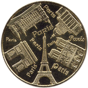 Broche Pendentif Caisse Des Monuments Historiques Paris - Occasion, Matière Verre